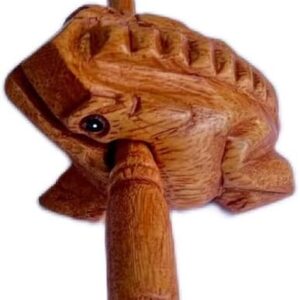 Classic Handmade Percussion Instruments Wooden Frog 2.3-2.5 Inch Wooden Frog Musical Instrument Home decor (Brown Color)
