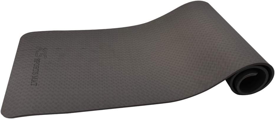 KS Premium Yoga Mat - TPE Material, Excellent Resilience, Non Slip, 72” x 24” Extra Thick 0.4"(10 mm) with Carrying Strap