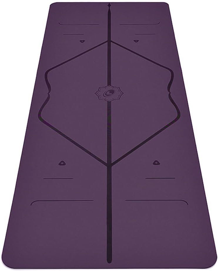 Liforme Original Yoga Mat – Free Yoga Bag Included - Patented Alignment System, Warrior-like Grip, Non-slip, Eco-friendly, sweat-resistant, long, wide, 4.2mm thick mat for comfort