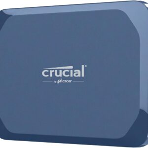 Crucial X10 4TB Portable SSD, Up to 2,100MB/s, USB 3.2 USB-C, External Solid State Drive, Compatible with Windows, Mac & Android, Durable Storage for Games, Photos & Files, Blue – CT4000X10SSD9-02
