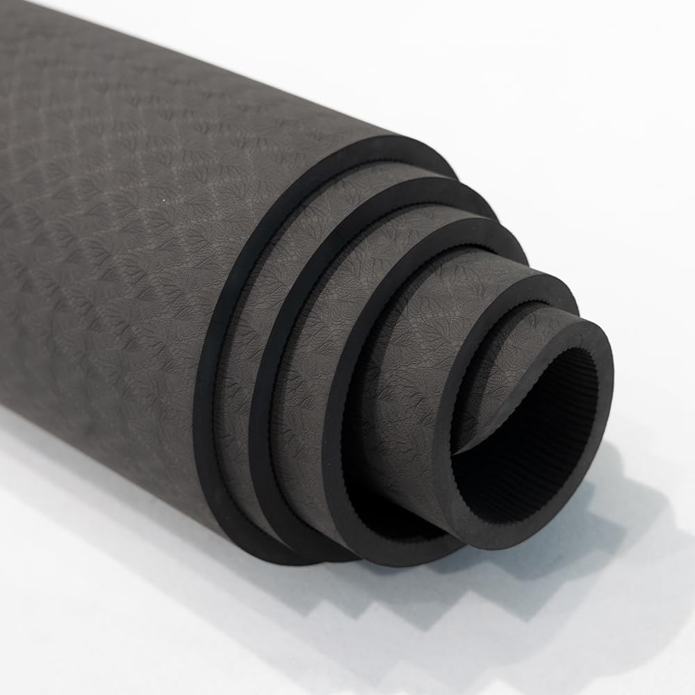 KS Premium Yoga Mat - TPE Material, Excellent Resilience, Non Slip, 72” x 24” Extra Thick 0.4"(10 mm) with Carrying Strap - Image 7