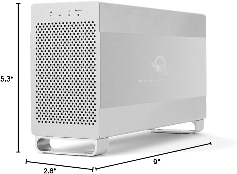 OWC Mercury Elite Pro 12TB 2 Bay RAID Enclosure with eSATA and USB 3.2 for Dual 3.5 inch HDD's, External Hard Drive Enclsoure for MAC and PC - Image 3
