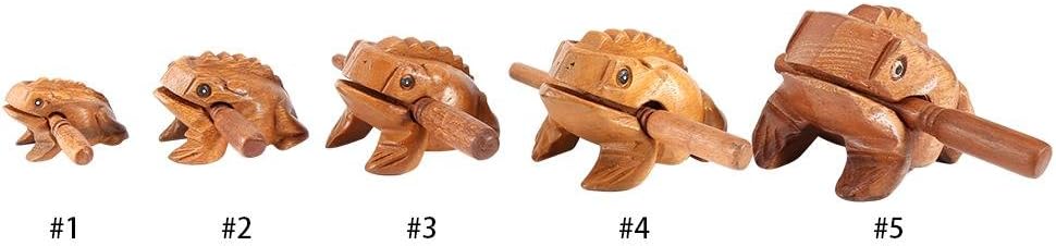 Zetiling Wooden Frog Ornament, Thai Traditional Percussion Instruments, Croaking Musical Instrument for Home, Office, Yard Decor 5.8CM - Image 6