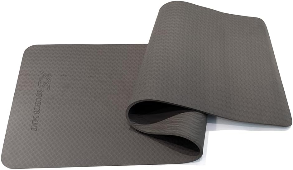KS Premium Yoga Mat - TPE Material, Excellent Resilience, Non Slip, 72” x 24” Extra Thick 0.4"(10 mm) with Carrying Strap - Image 4