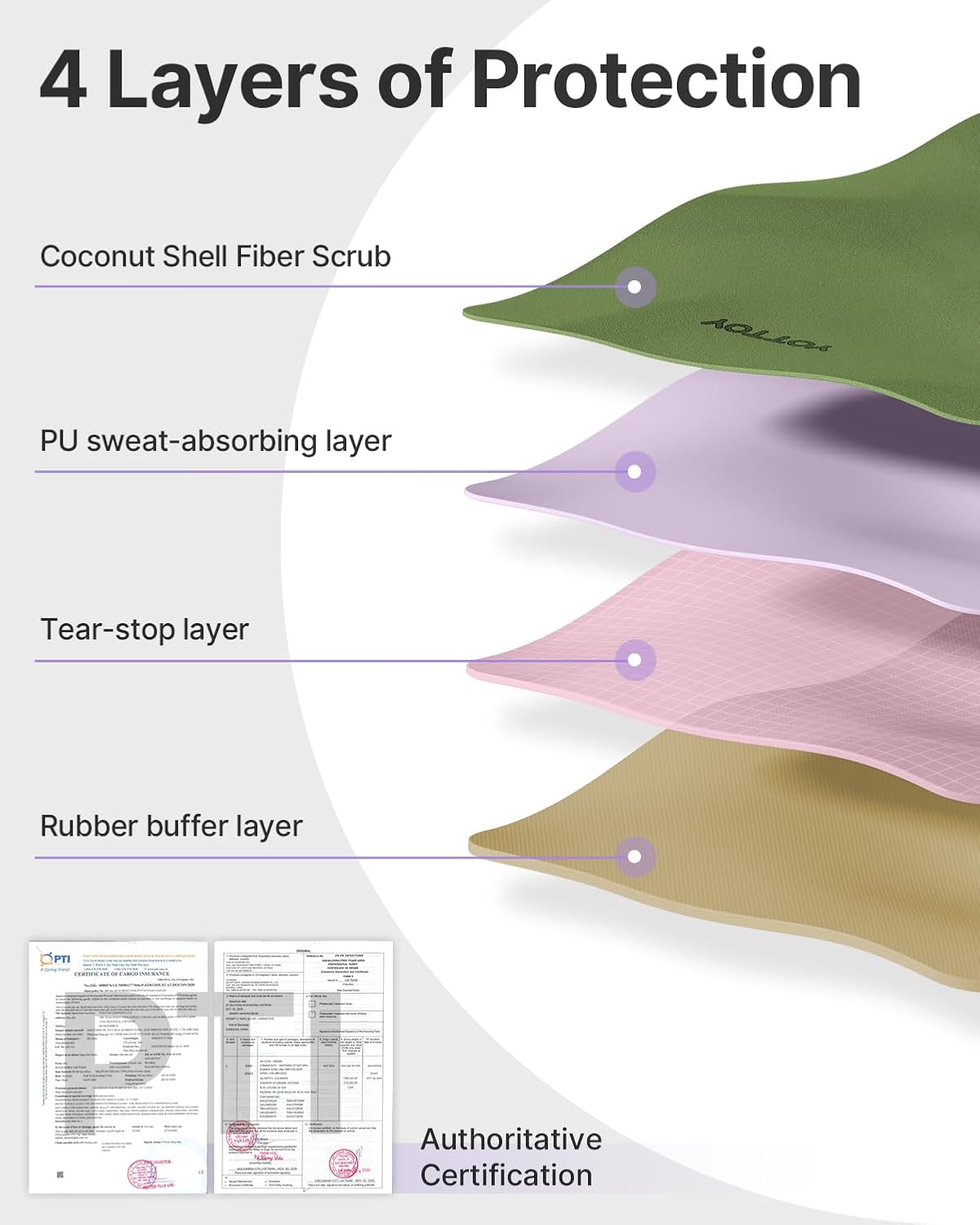 YOTTOY Yoga Mat,Non-Slip Hot Yoga Mat with Anti-Tear Design and Friendly Natural Rubber Mat with Strap and Bag - Image 4