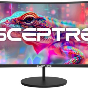 Sceptre Curved 27″ FHD 1080p 75Hz LED Monitor HDMI VGA Build-In Speakers, EDGE-LESS Metal Black 2019 (C275W-1920RN)