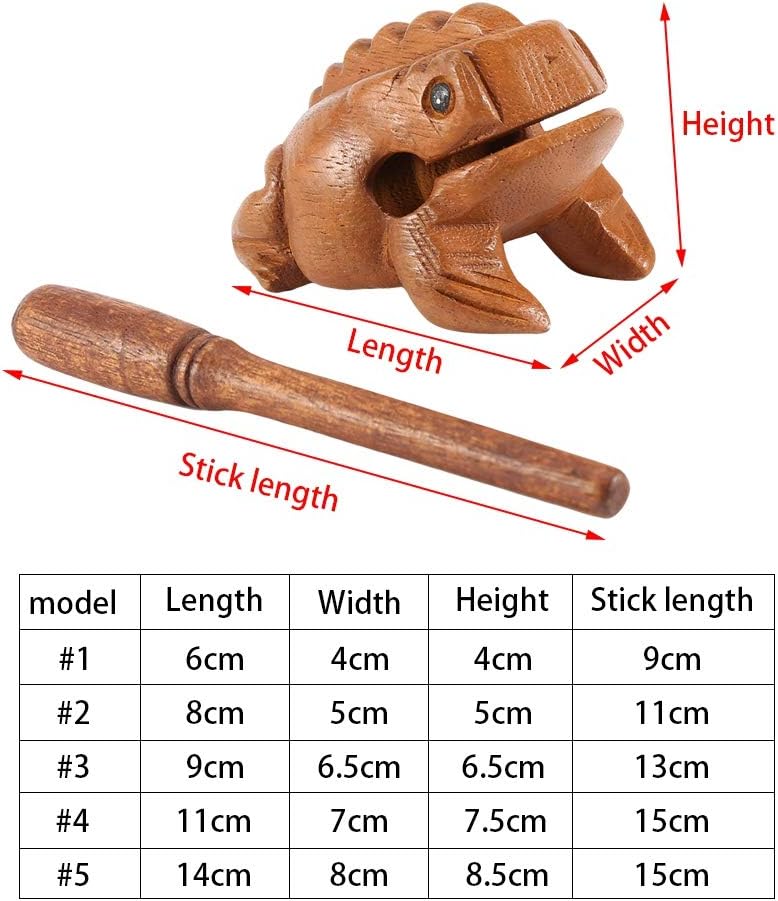 Zetiling Wooden Frog Ornament, Thai Traditional Percussion Instruments, Croaking Musical Instrument for Home, Office, Yard Decor 5.8CM - Image 3