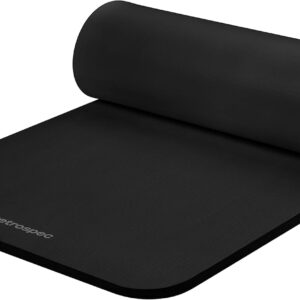 Retrospec Solana Yoga Mat 1″ Thick With Nylon Carry Strap for Men & Women – Non Slip Exercise Mat for Home Yoga, Pilates, Stretching, Floor & Fitness Workouts