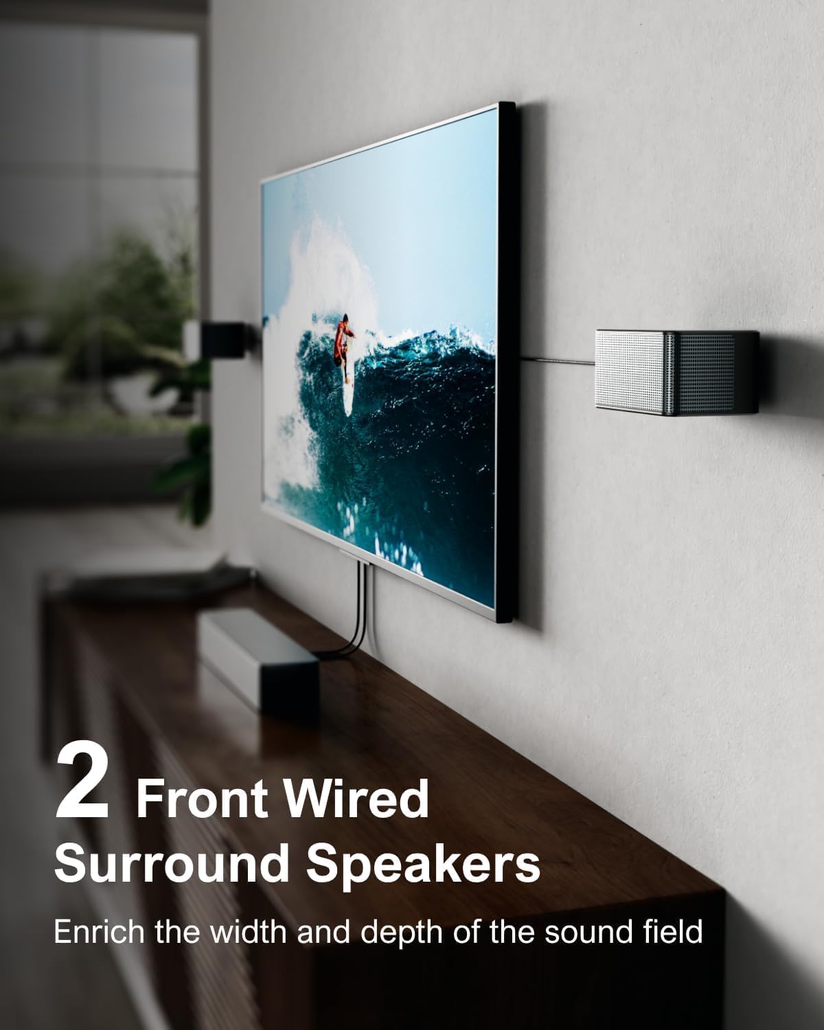 ULTIMEA 7.1 Surround Sound System for TV with Dolby Atmos, 460W Sound Bar for TV with 6.5" Subwoofer, APP Control, 4 Wired Surround Speakers, Home Theater Sound System, Poseidon D80 (2025 Upgrade) - Image 8