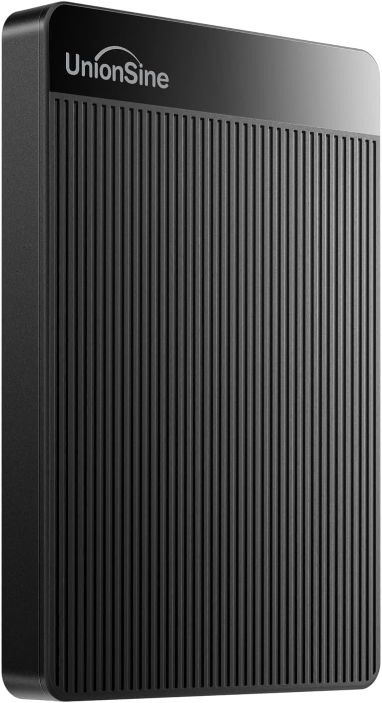 UnionSine 500GB 2.5" Ultra Slim Portable External Hard Drive HDD-USB 3.0 for PC, Mac, Laptop, PS4, Xbox one,Xbox 360-HD-2510(Black)