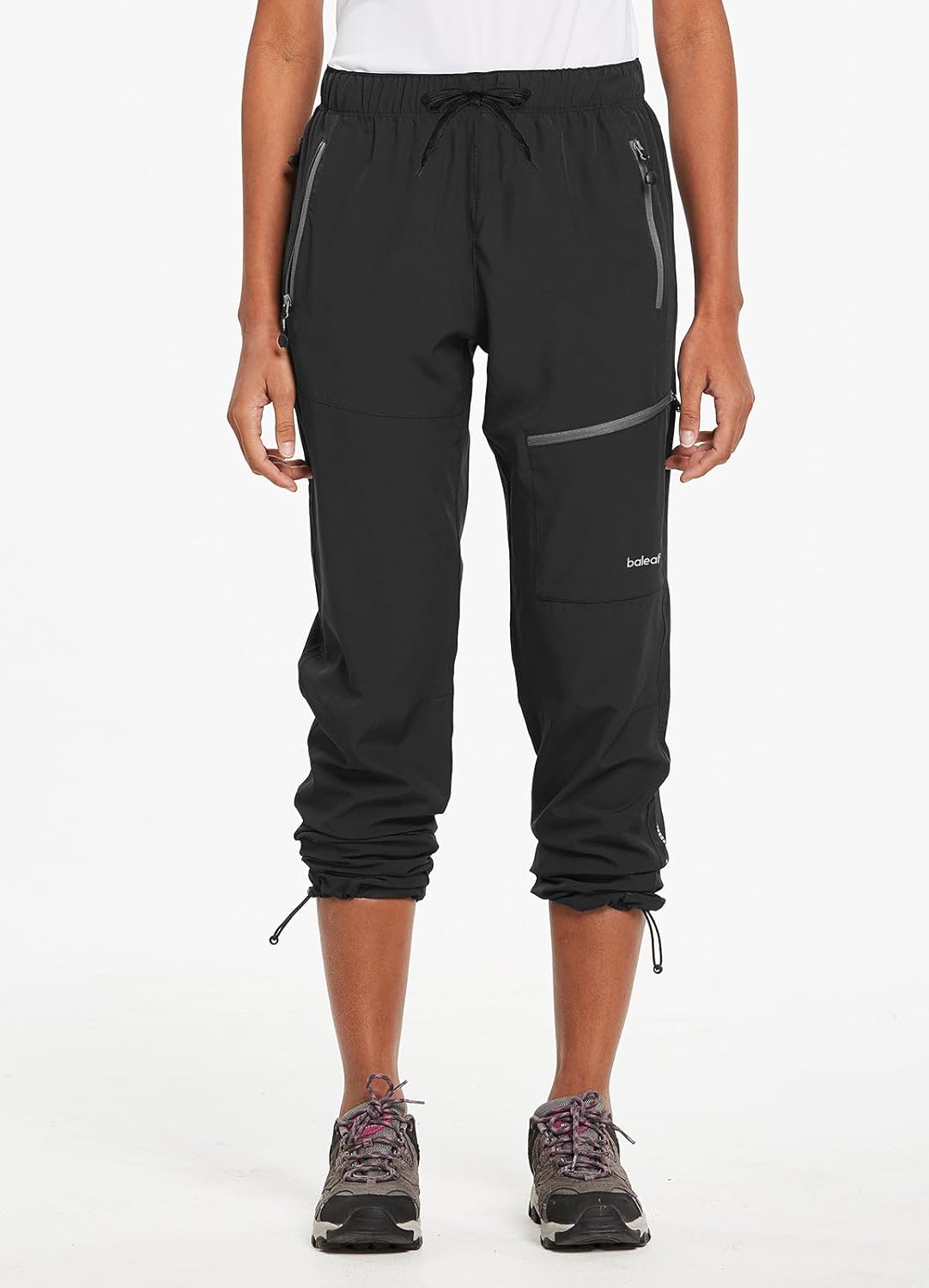 baleaf Women's Hiking Pants Quick Dry Lightweight Water Resistant Elastic Waist Cargo Pants for All Seasons - Image 2