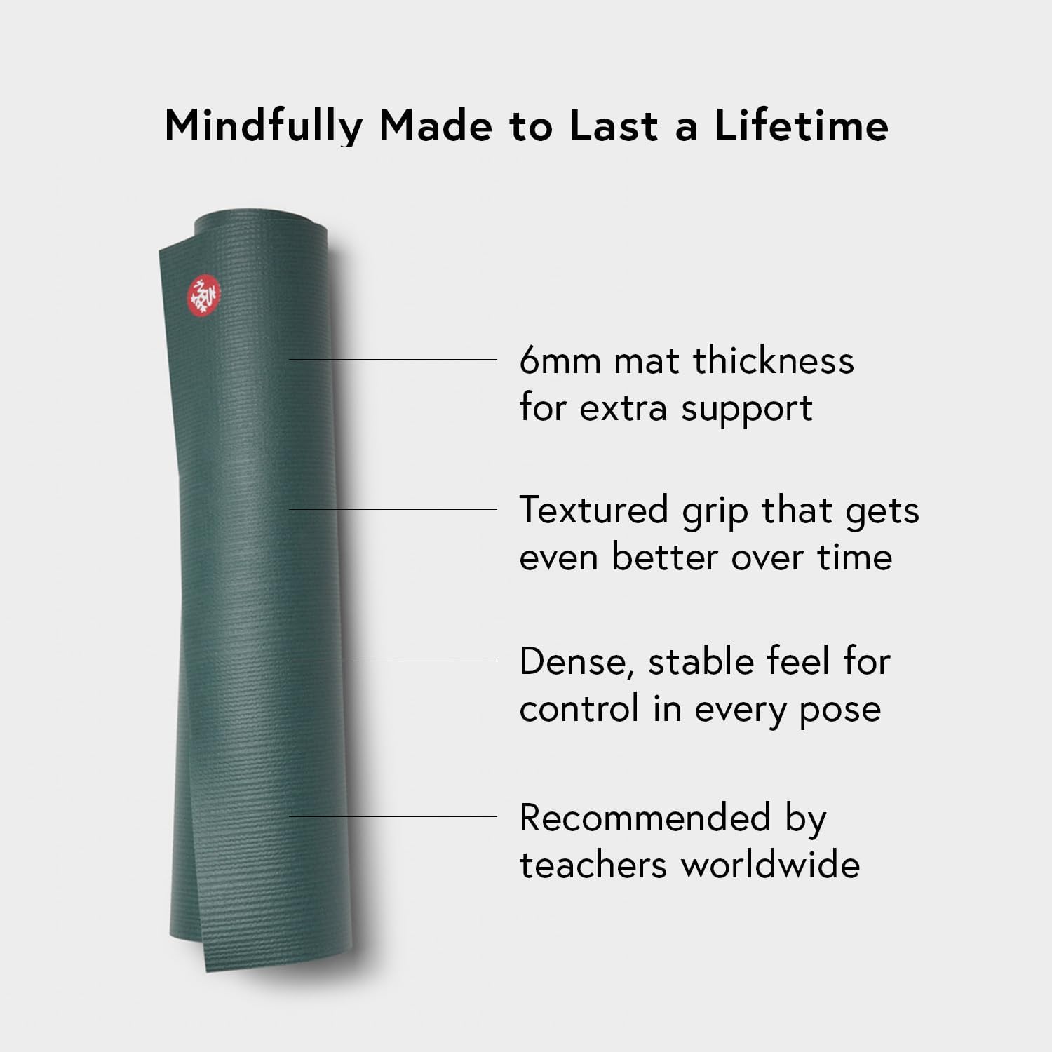 Manduka PRO Yoga Mat 71" - 6mm | Lifetime Durability | Hygienic Construction | Premium Studio Quality | Teacher Approved | 71 x 26 inches | Verve - Image 2