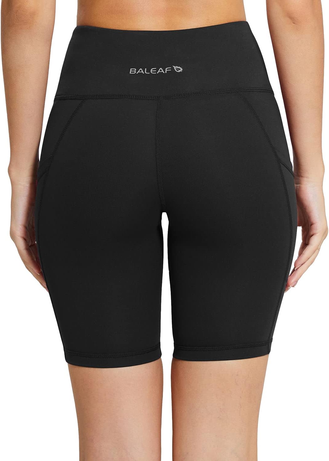 baleaf Women's 8"/ 5"/ 3" Biker Shorts High Waist Yoga Workout Gym Running Volleyball Spandex Shorts with Pockets - Image 3