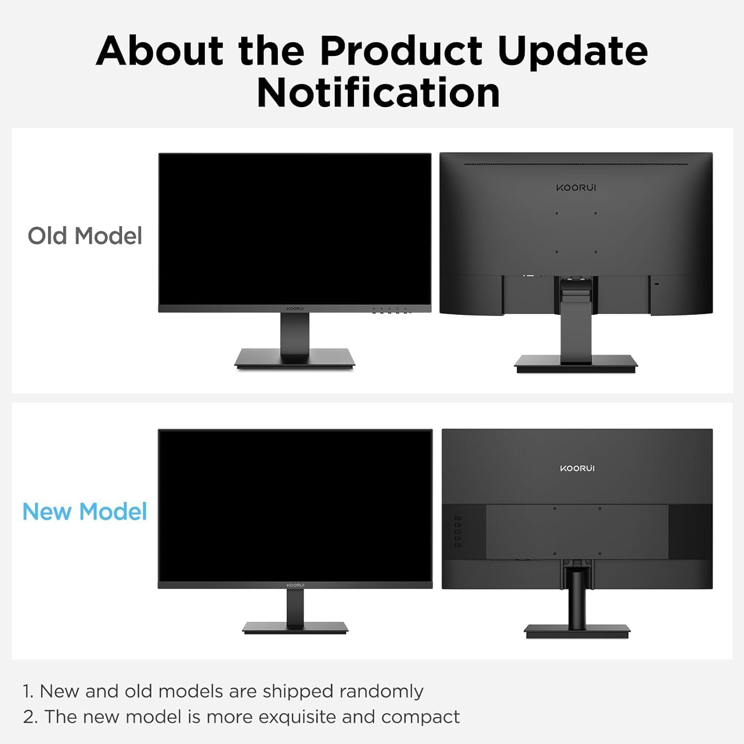 KOORUI 22 Inch Computer Monitor Full HD 1080P 100Hz PC Gaming Screen VA Panel Ultra-Slim Display 3000:1 Contrast Ratio with Adpitive Sync (HDMI/VGA/VESA Compatible 100x100mm/Audio Out), Tilt, Black - Image 8