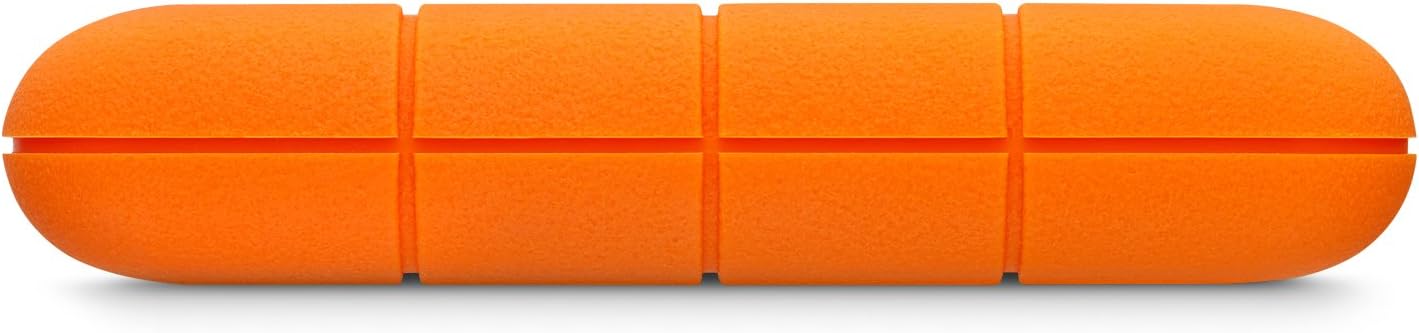 LaCie Rugged Mini 2TB External Hard Drive Portable HDD - USB 3.0/ 2.0 Compatible, Drop Shock Dust Rain Resistant Shuttle Drive, For Mac And PC Computer (LAC9000298), orange - Image 3