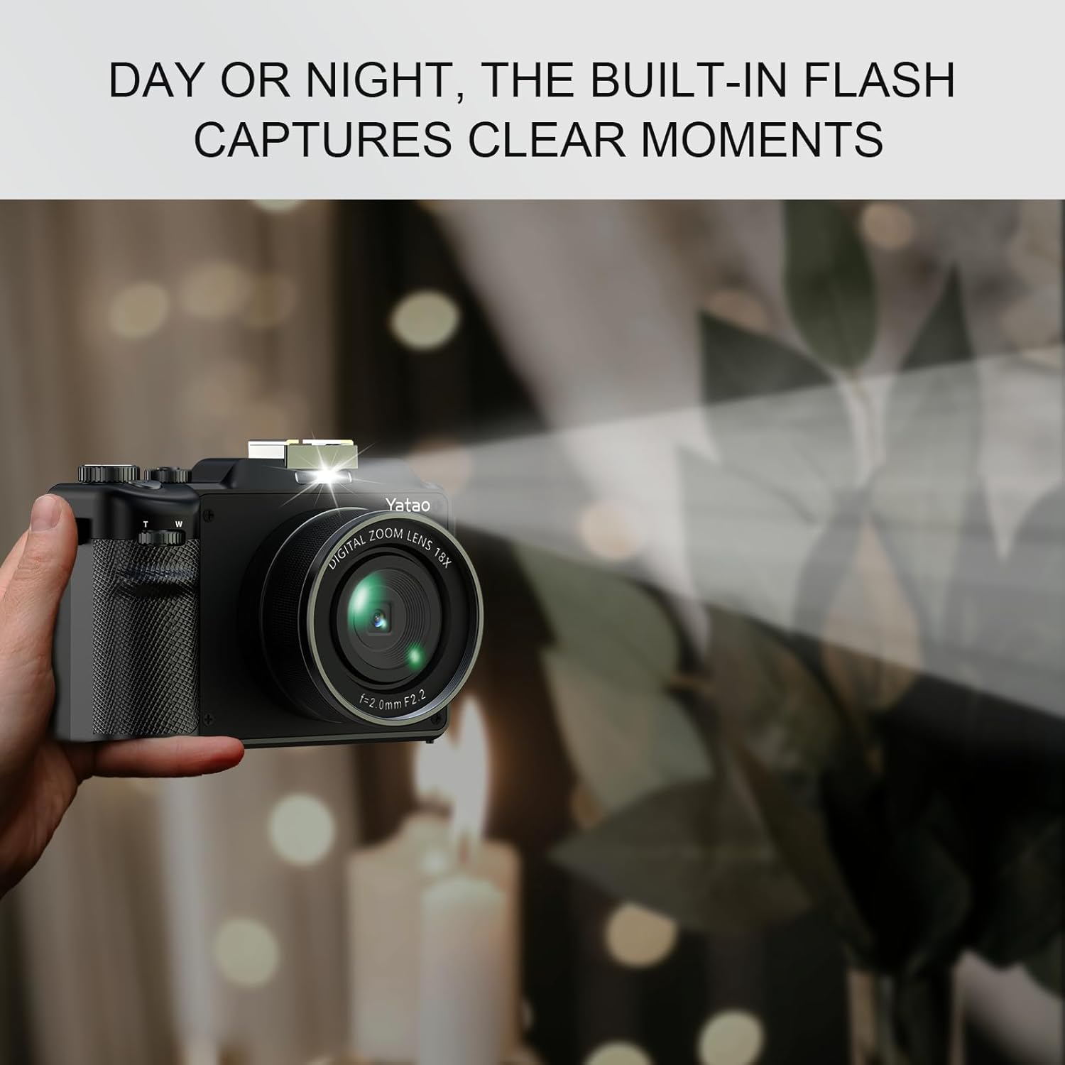 Yatao Digital Camera with WiFi, 4K 5K 64MP Photography Camera Kit for YouTube, Front and Rear Dual Camera for Convenient Selfie, Equipped with 64GB Micro Card, Wide & Macro Lens, Card Reader - Image 8