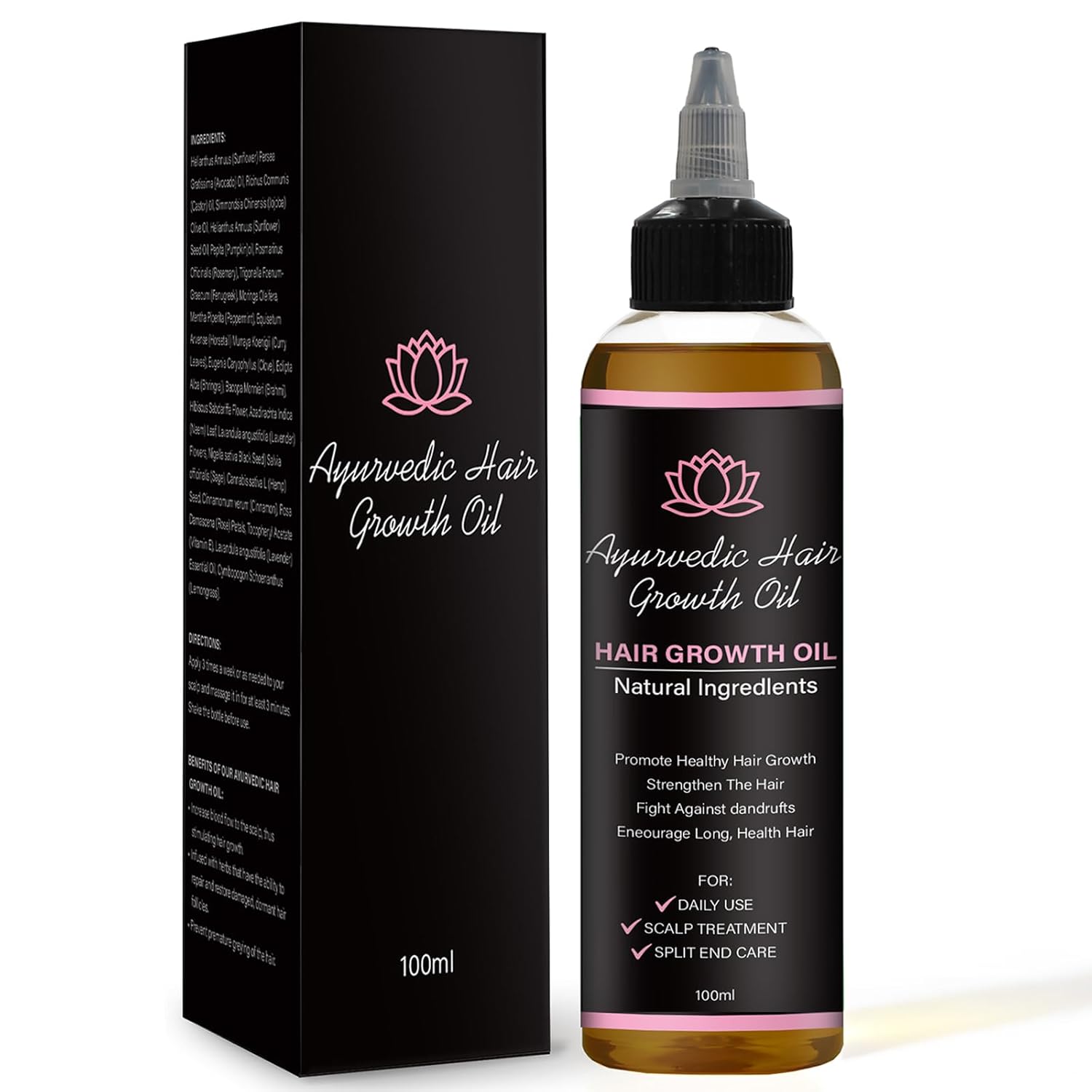 Lifewitqueenp Hair Care Growth Oil, Queenp Ayurvedic Hair Growth Oil, Lightweight for All Hair Types (1 Pack)