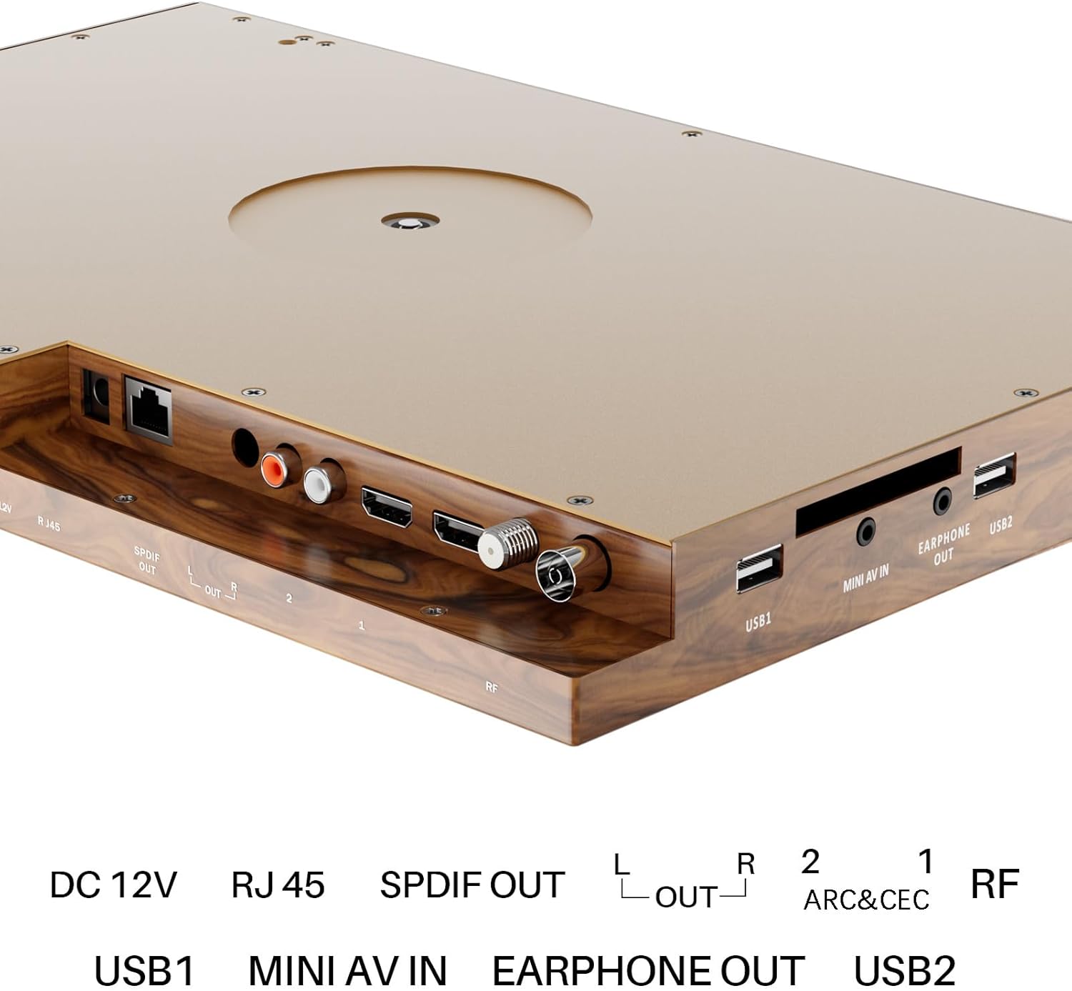 SYLVOX 15.6" Under Cabinet Smart TV – 360° Rotation, 90° Flip-Down Screen, Wireless Connectivity, Space-Saving Design for Kitchen, Bedroom, or RV. (Wood Grain Color) - Image 8