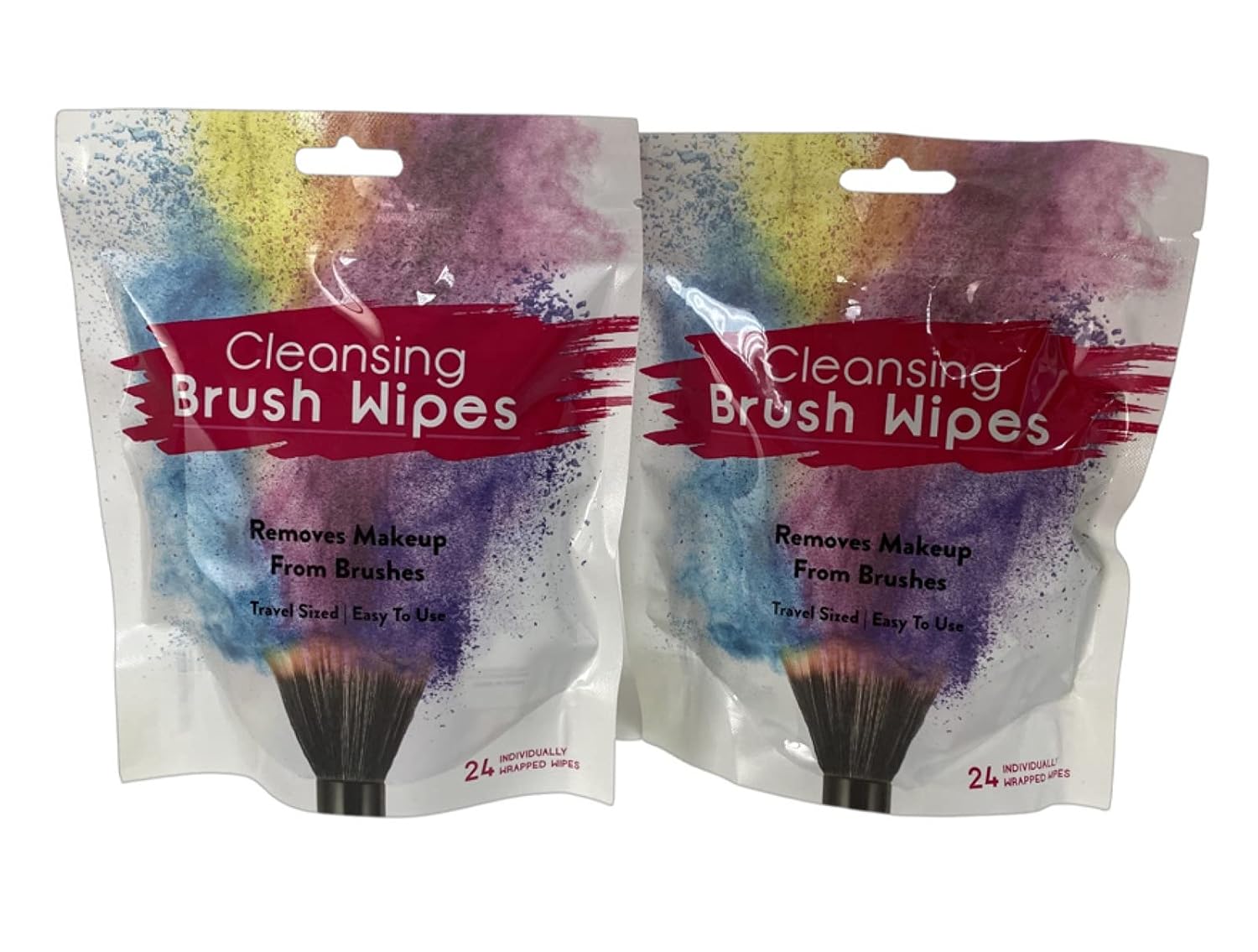 48 Individually Wrapped Makeup Brush Cleansing Cloths - Quick & Convenient Brush Cleaner Wipe- For Make up Artists Cosmetology Students Make up Tutorial ON THE GO, Travel TSA Approved