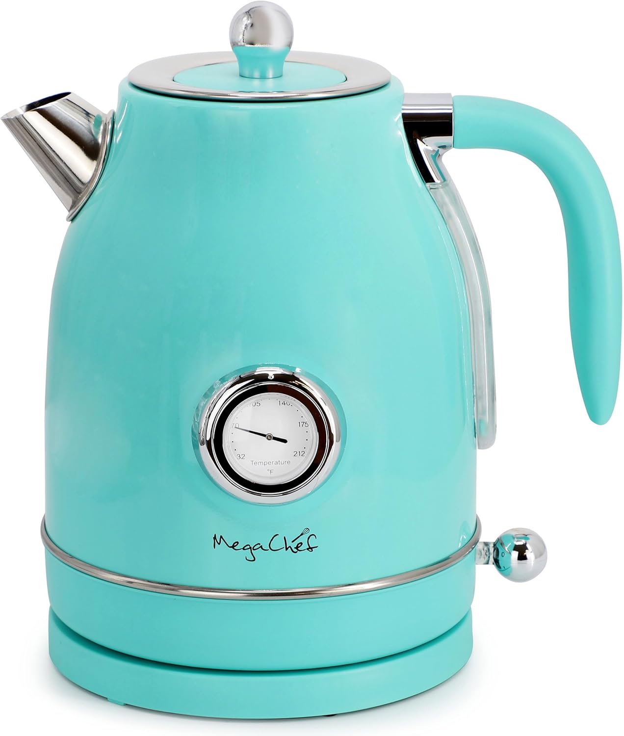 MegaChef 1.7 Quart Electric Tea Kettle and 2 Slice Toaster Combo (Turquoise) - Image 3