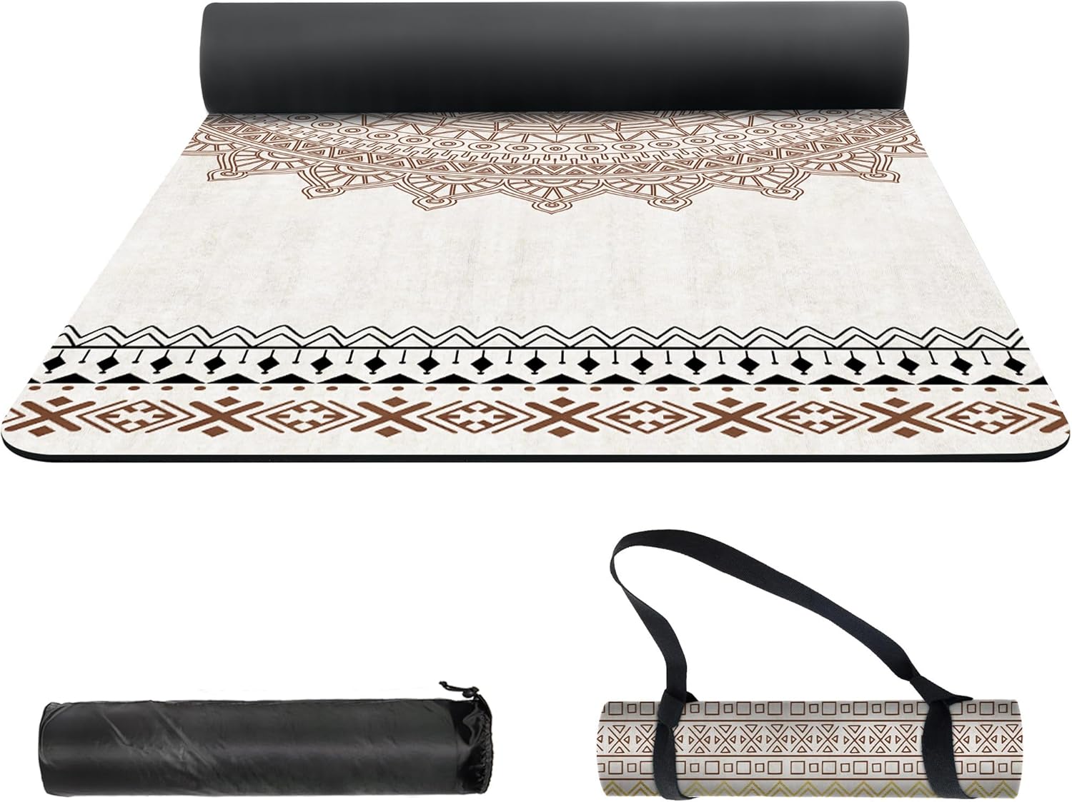 nuveti Yoga Mat Print Extra Thick TPE Non Slip Fitness Exercise Mat with Carrying Bag,72"x24" Extra Thick 6MM Exercise & Workout Mat for Yoga, Pilates Fitness and Floor Exercises - Image 2