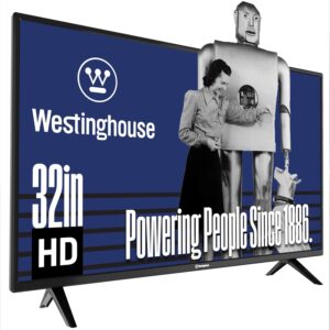 Westinghouse 32 Inch TV, HD LED Small Flat Screen Non-Smart Television, Works with Fire Stick, Roku, Apple TV, TiVo, Xumo, and Streaming Devices