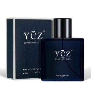 Ycz Charm Unfolds Marine Perfume for Men, 1.7 oz. Long Lasting Eau De Parfum Cologne For Men, Oriental Woody Fragrance – Ideal Special Occasions, Making it the Ideal gentlemen’s Gift