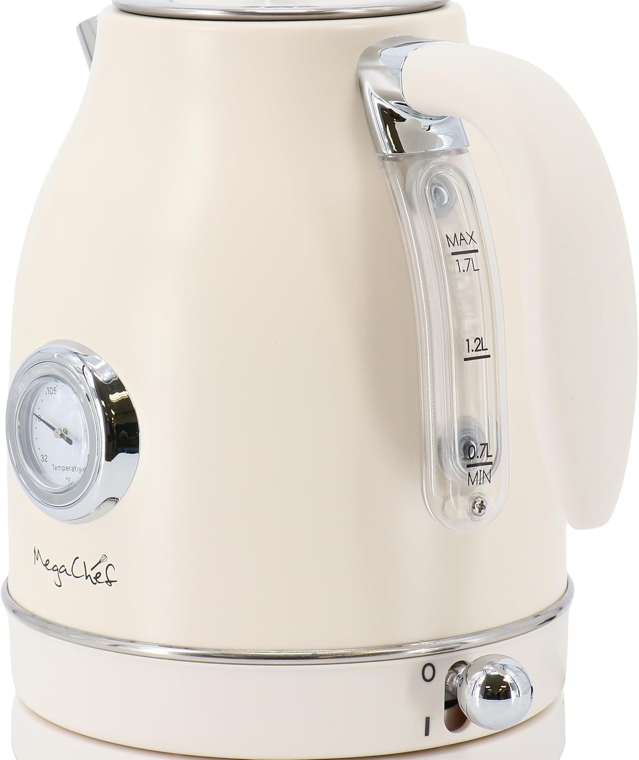 MegaChef 1.7 Quart Electric Tea Kettle and 2 Slice Toaster Combo in Matte Cream (Cream) - Image 4