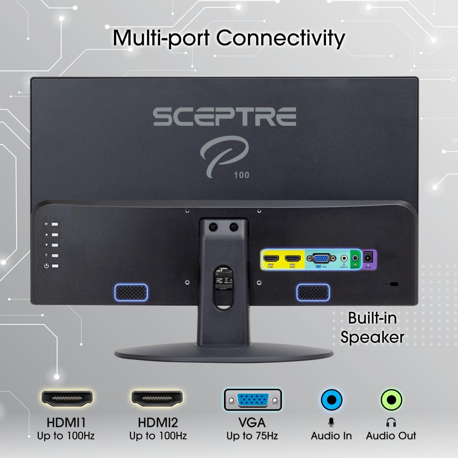 Sceptre New 22-inch Professional Monitor HDMI x2 Build-in Speakers 2025 - Image 5