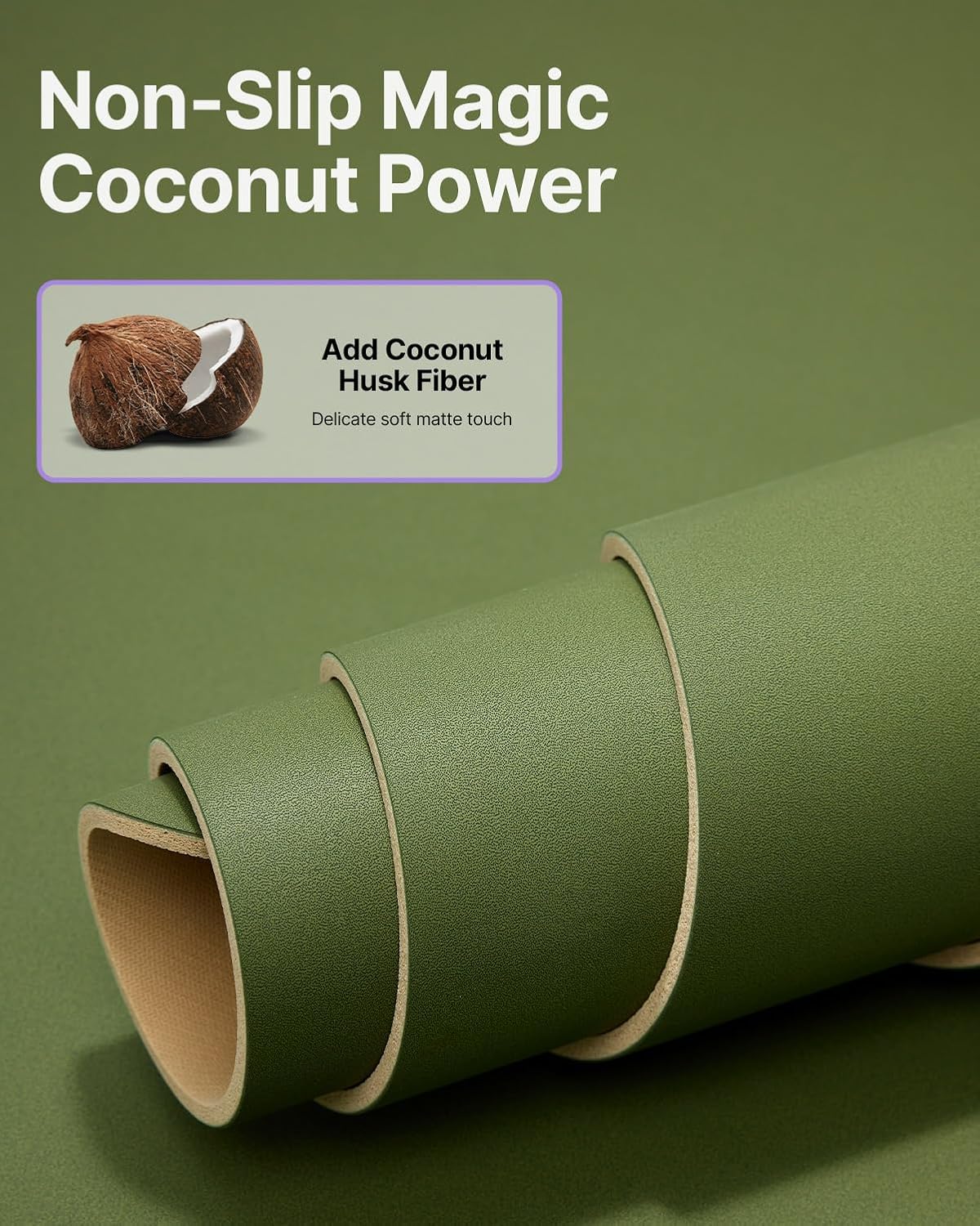 YOTTOY Yoga Mat,Non-Slip Hot Yoga Mat with Anti-Tear Design and Friendly Natural Rubber Mat with Strap and Bag - Image 2