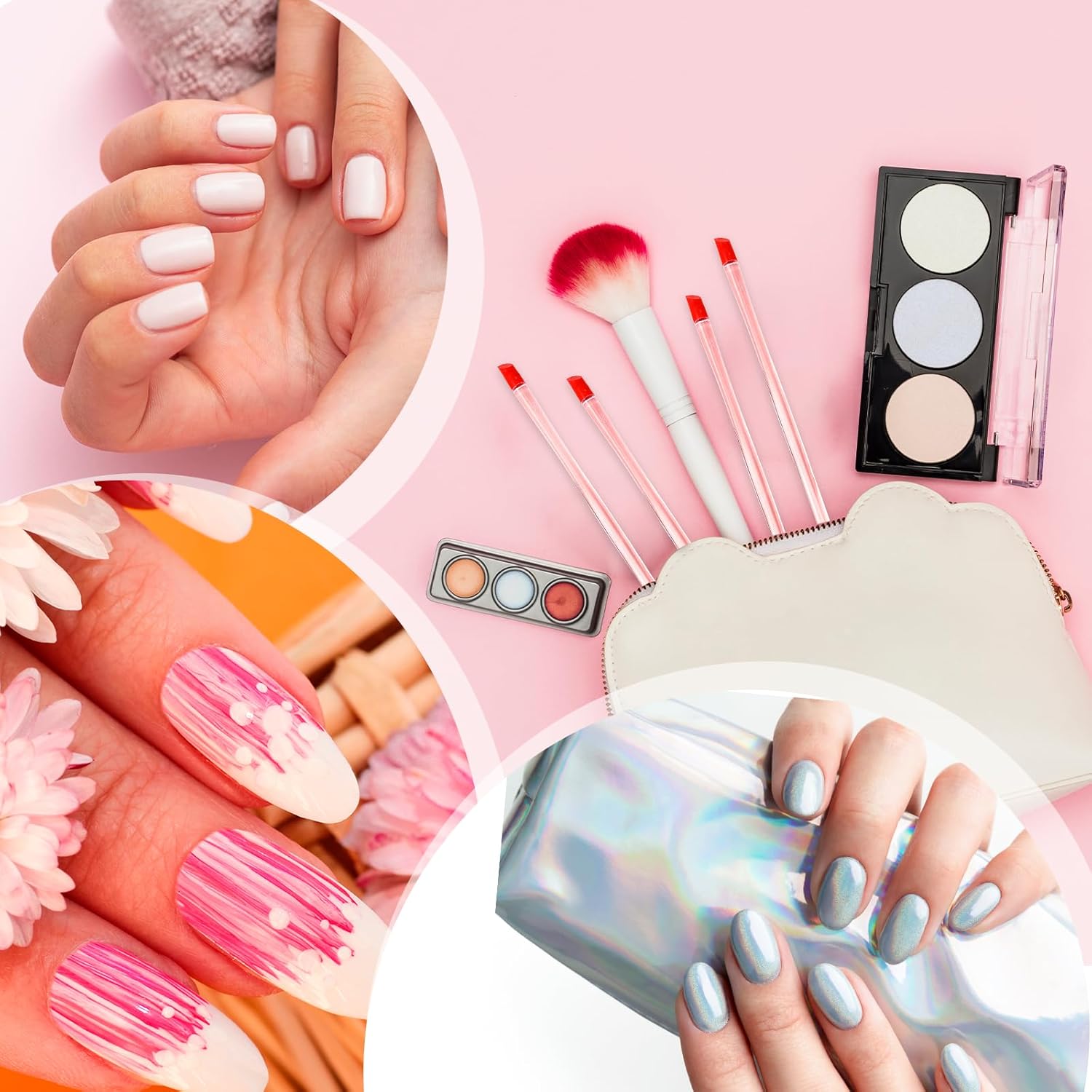 17cm Rubber Cuticle Pusher Cleaner, 4 Pieces Red Hard Rubber End Tipped Nail Art Tool Cuticle Pusher Cleaner And Professional Plastic Handle Cuticle Stick for Hand Care Nail, Nail Cleaner Tool - Image 7