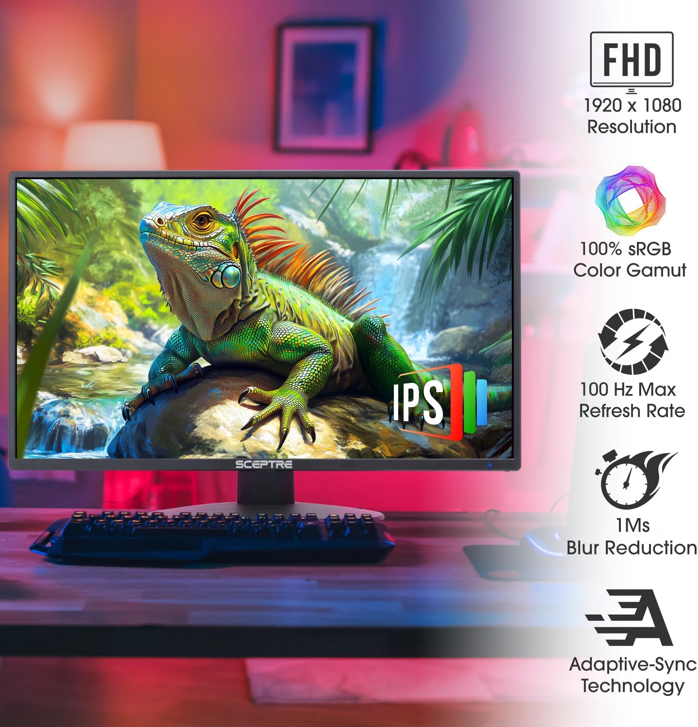 Sceptre New 22-inch Professional Monitor HDMI x2 Build-in Speakers 2025 - Image 4