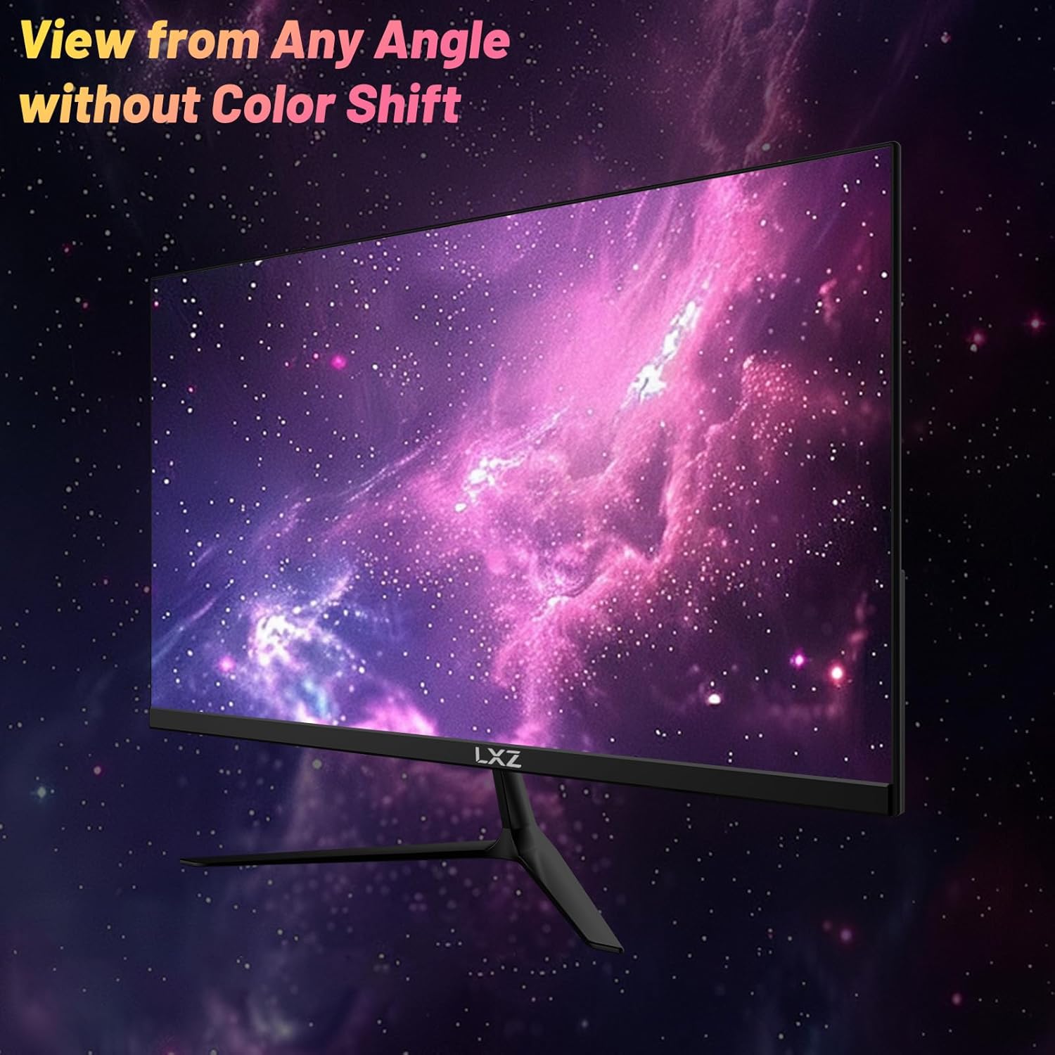 LXZ Gaming Monitor 24.5 inch, 200hz Monitor FHD 1080P Frameless IPS Display with Eye Care, DP/HDMI, Wall Mount Compatible - Black - Image 4