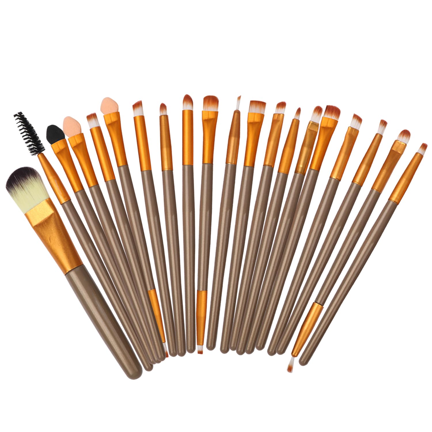 All in One Makeup Kit - 2X14 Eyeshadow Palette, Liquid Foundation, Eyeliner Pencils, Contouring Stick, Lip Gloss, 20Pcs Makeup Brushes (Black) - Image 8