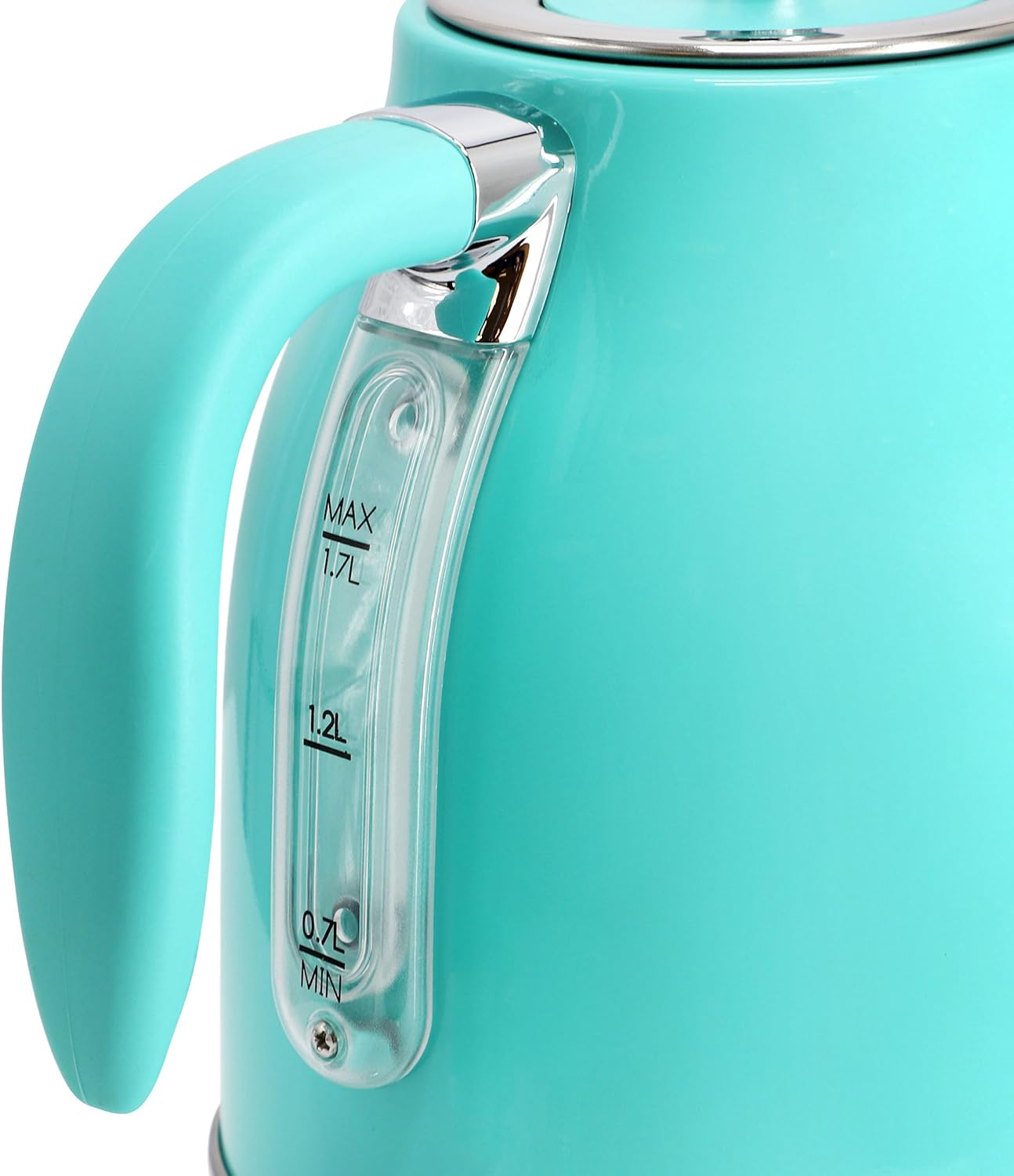 MegaChef 1.7 Quart Electric Tea Kettle and 2 Slice Toaster Combo (Turquoise) - Image 5