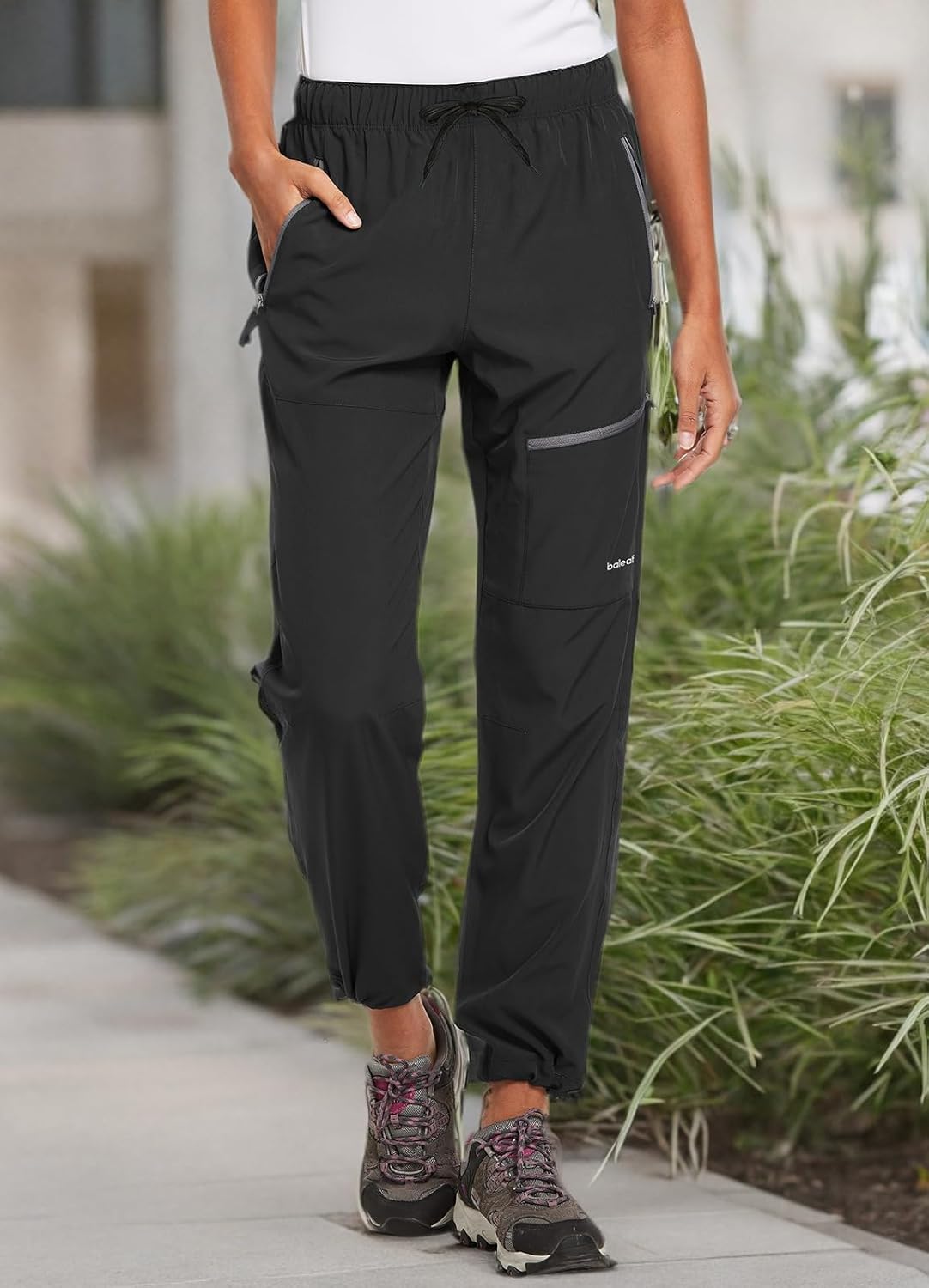 baleaf Women's Hiking Pants Quick Dry Lightweight Water Resistant Elastic Waist Cargo Pants for All Seasons - Image 8