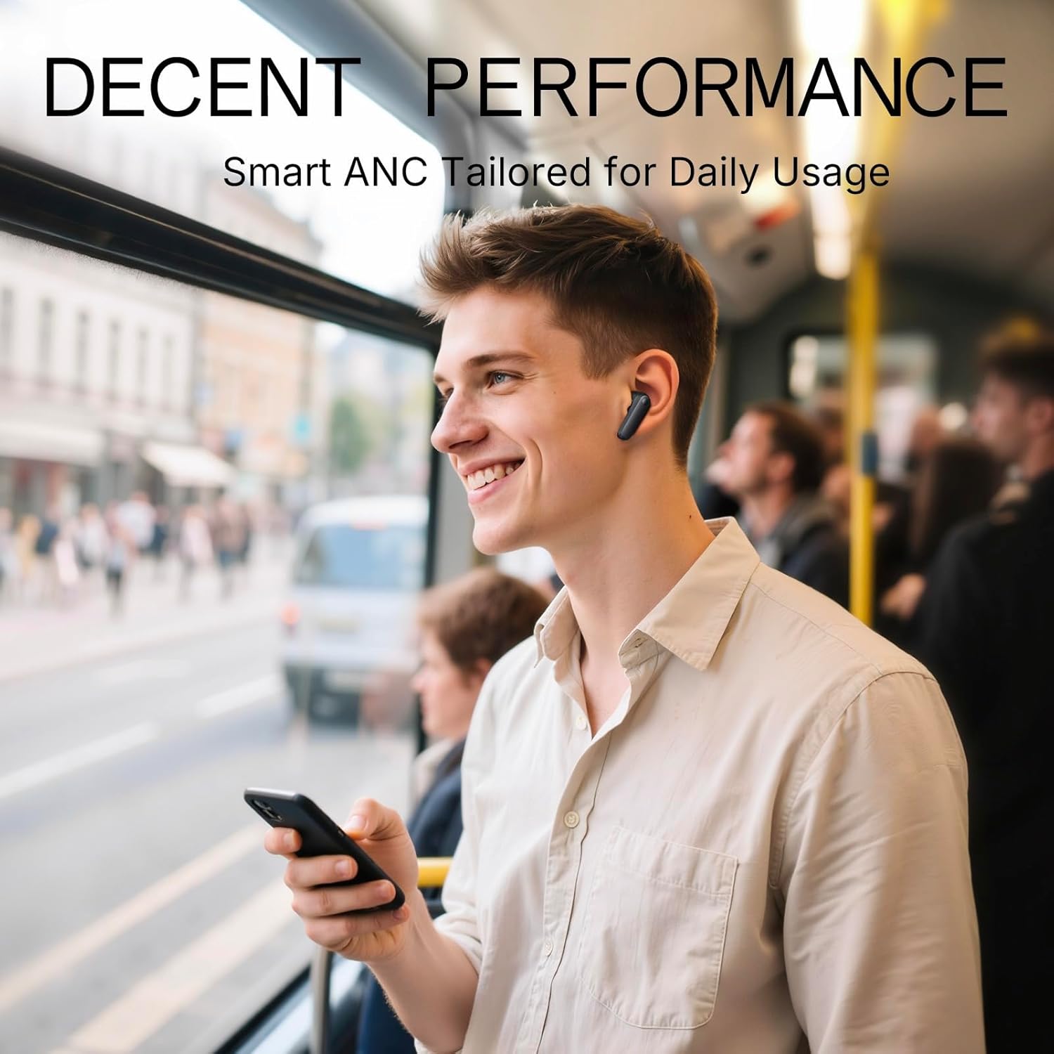 CMF Buds 2a Wireless Earbuds 2025 New Active Noise Cancelling 42dB Hybrid ANC Bluetooth Headphones, 12.4mm Dynamic Driver for Big Bass, 4 Mic Clear Calls, Sport Ear Buds for iPhone, Android, Dark Grey - Image 3