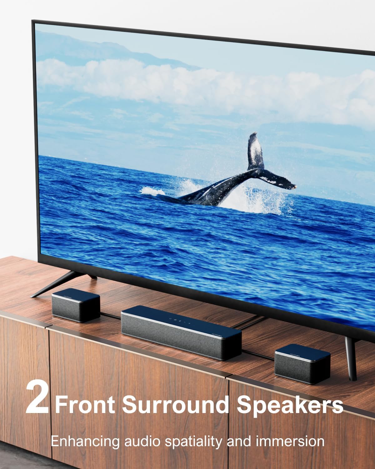 ULTIMEA 7.1ch Soundbar with Wireless Subwoofer, Virtual Surround Sound System for TV, App Control, 410W Peak Power, Sound bar for TV, 4 Wired Surround Speakers, Home Theater Sound System Poseidon D70 - Image 5