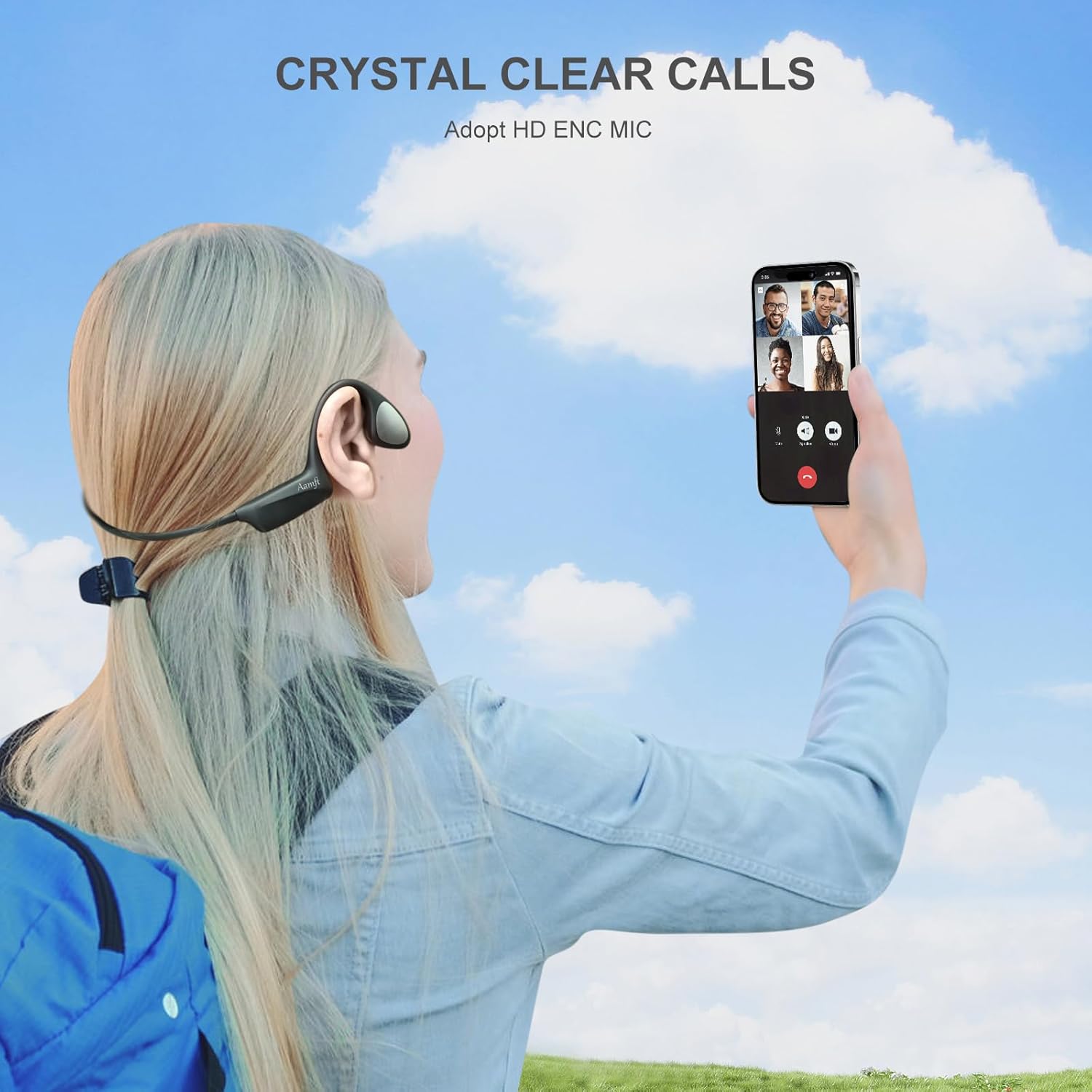 Bone Conduction Headphones - 2025 Upgraded Bluetooth 6.0 Open Ear Headphones with HD Mic, 12hrs Playtime, IPX6 Waterproof Wireless Bone Headphones for Running,Workout,Sport,Gym,Driving,Hiking - Image 8