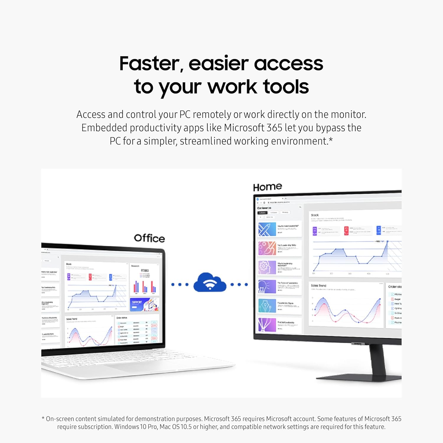 SAMSUNG 27-Inch M5 (M50D) Series FHD Smart Monitor with Streaming TV, Speakers, HDR10, Gaming Hub, Multiple Ports, Workout Tracker, Vision Accessibility Tools, LS27DM500ENXGO, 2024 - Image 6