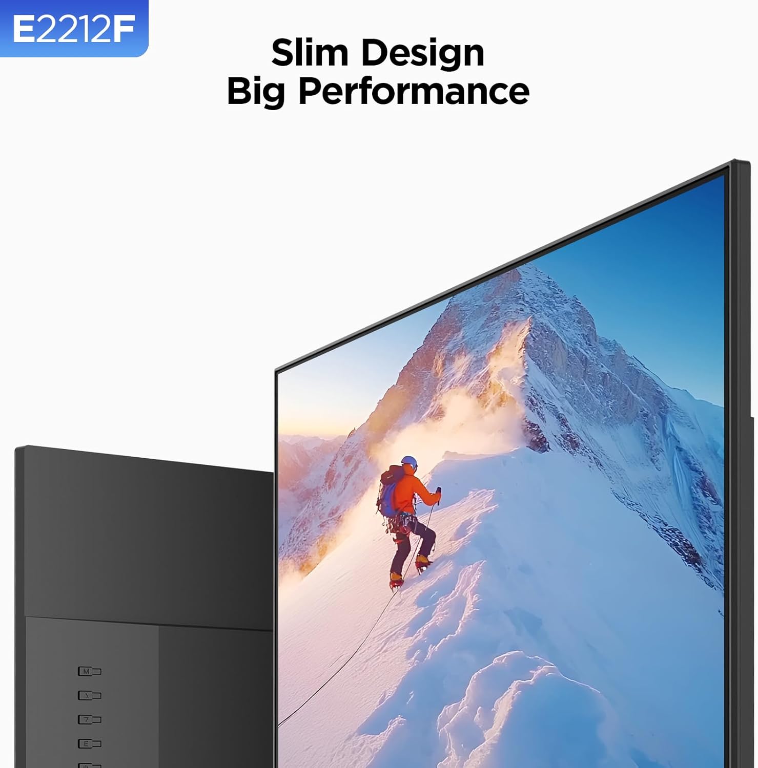 KOORUI 22 Inch Computer Monitor Full HD 1080P 100Hz PC Gaming Screen VA Panel Ultra-Slim Display 3000:1 Contrast Ratio with Adpitive Sync (HDMI/VGA/VESA Compatible 100x100mm/Audio Out), Tilt, Black - Image 2