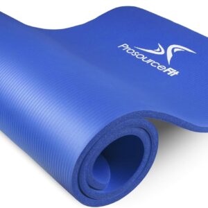 ProsourceFit Extra Thick Yoga and Pilates Mat ½” (13mm), 71-inch Long High Density Exercise Mat with Comfort Foam and Carrying Strap