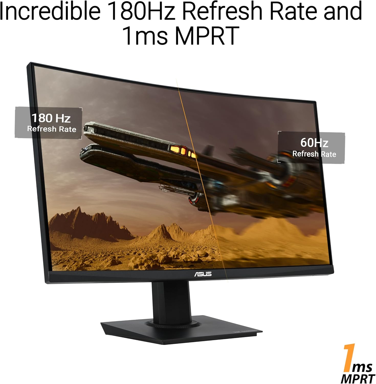 ASUS TUF Gaming 24” (23.6 inch viewable) Curved Monitor (VG24VQER) – FHD, 180Hz, 1ms, DCI-P3 90%, Extreme Low Motion Blur Sync, FreeSync, Shadow Boost, Eye Care, DisplayWidget Center, 3yr Warranty - Image 3