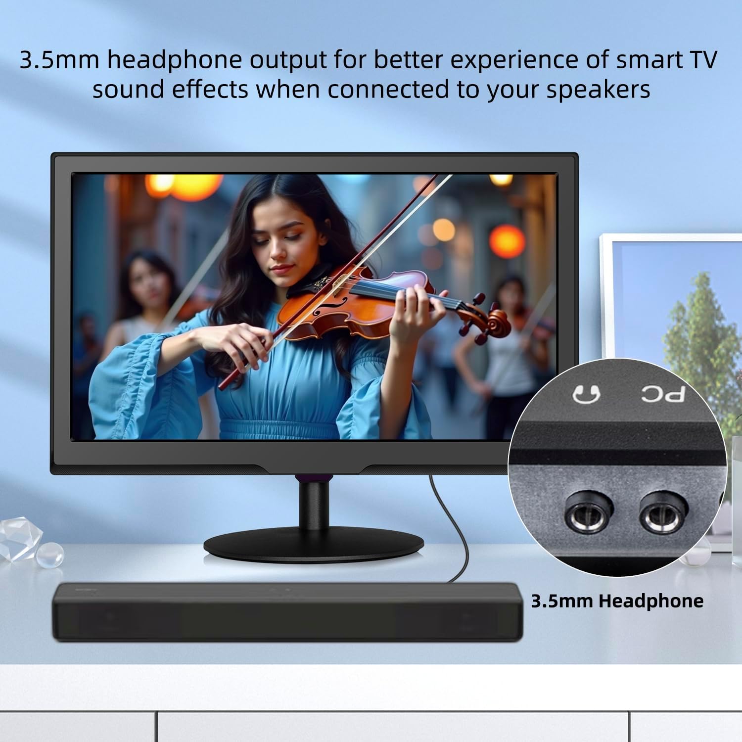 20inch Smart TV,Full HD 1080p LED Flat Screen with ATSC TV,with Built-in HDMI USB Suitable for Kitchen Kid's Room Basement or RV Camper - Image 3