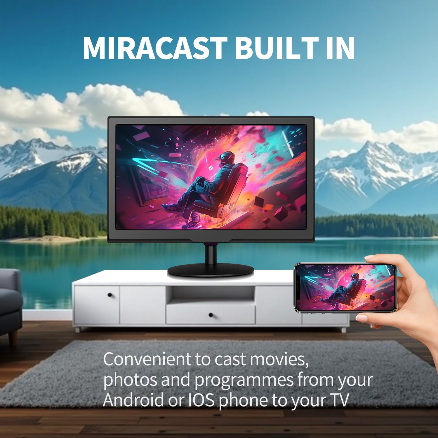 20inch Smart TV,Full HD 1080p LED Flat Screen with ATSC TV,with Built-in HDMI USB Suitable for Kitchen Kid's Room Basement or RV Camper - Image 6