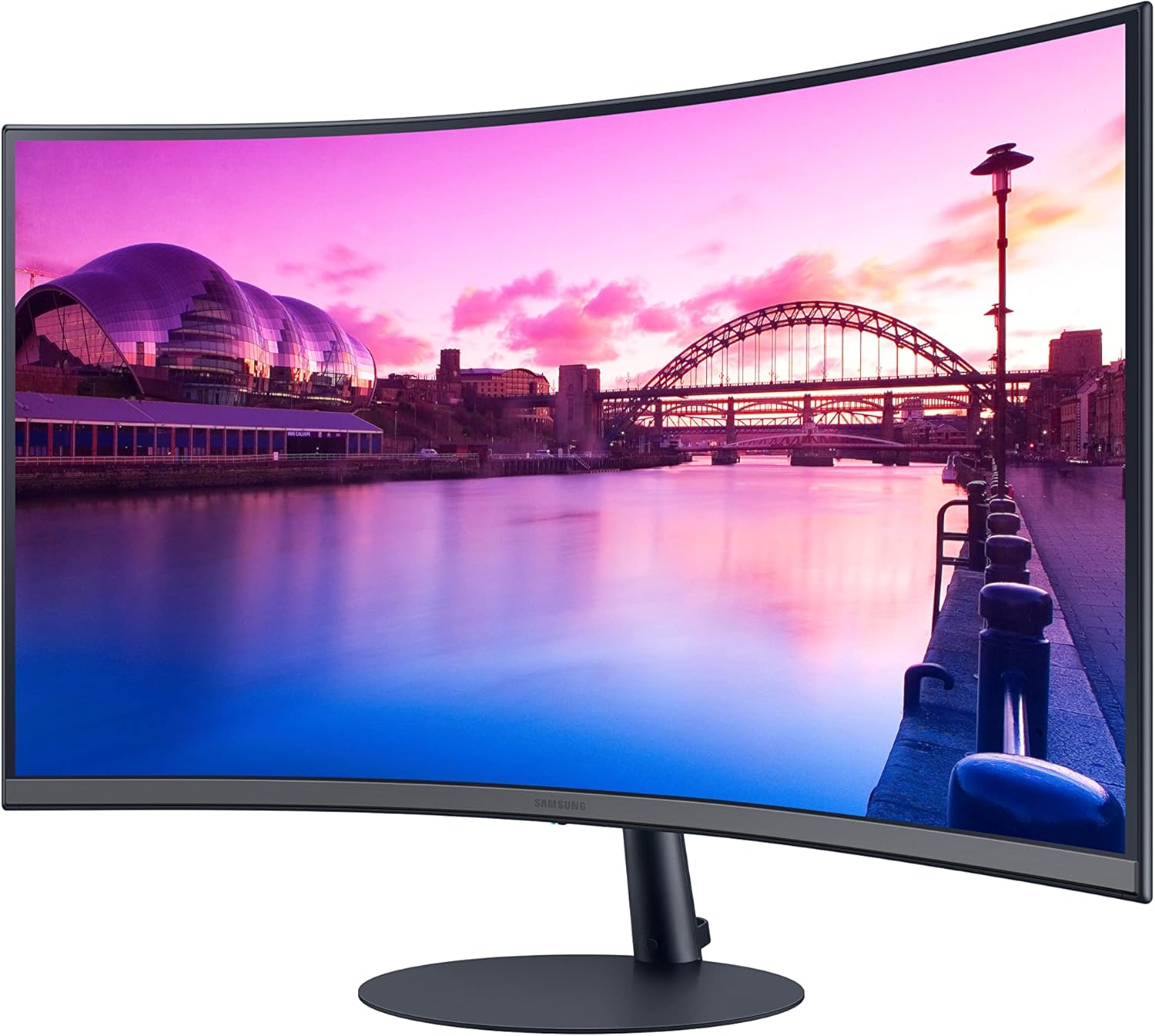 Samsung 27-Inch S39C Series FHD Curved Gaming Monitor, 75Hz, AMD FreeSync, Game Mode, Advanced Eye Comfort, Frameless Display, Built in Speakers, Slim Metal Stand, LS27C392EANXGO, Black - Image 4
