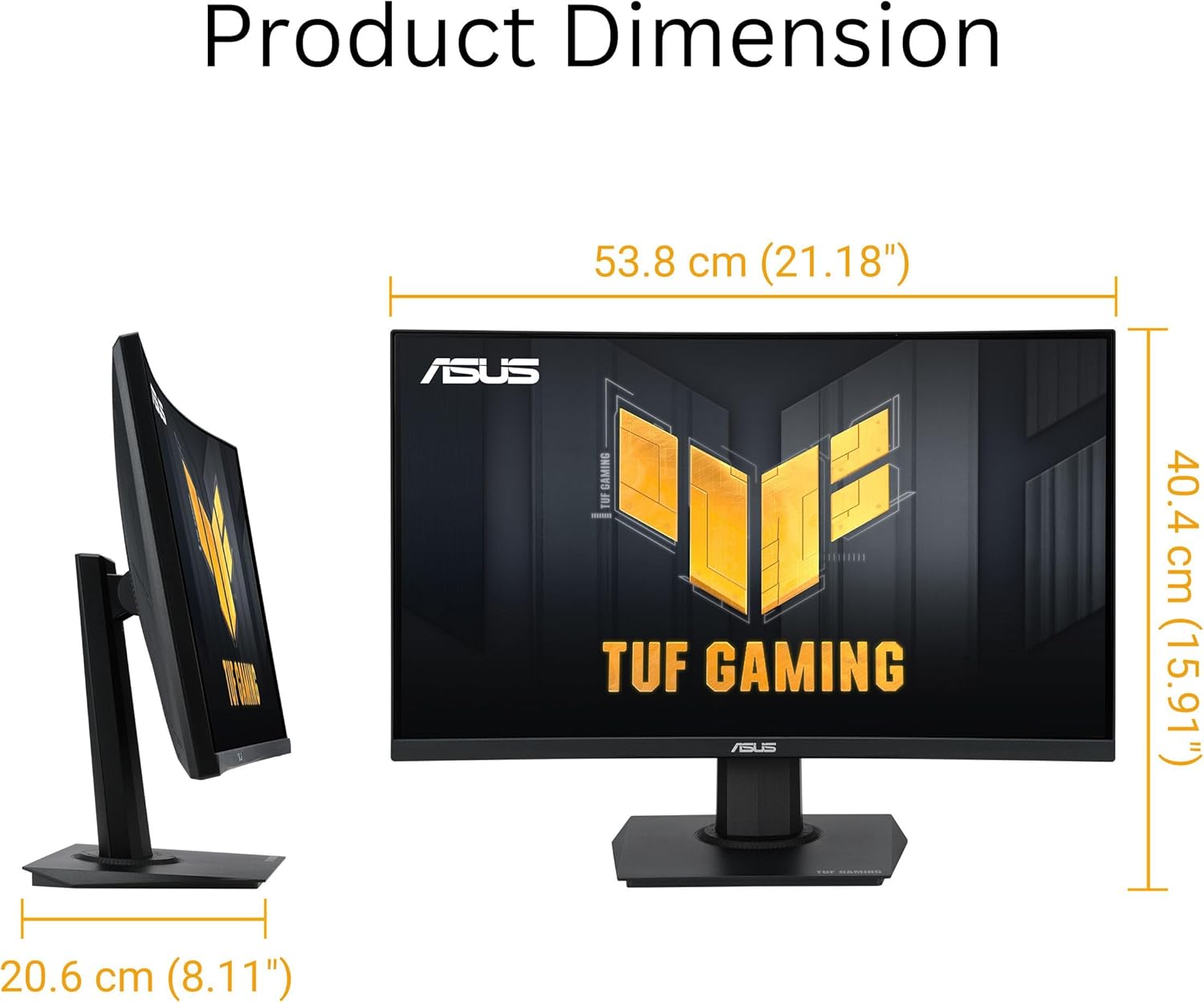 ASUS TUF Gaming 24” (23.6 inch viewable) Curved Monitor (VG24VQER) – FHD, 180Hz, 1ms, DCI-P3 90%, Extreme Low Motion Blur Sync, FreeSync, Shadow Boost, Eye Care, DisplayWidget Center, 3yr Warranty - Image 8