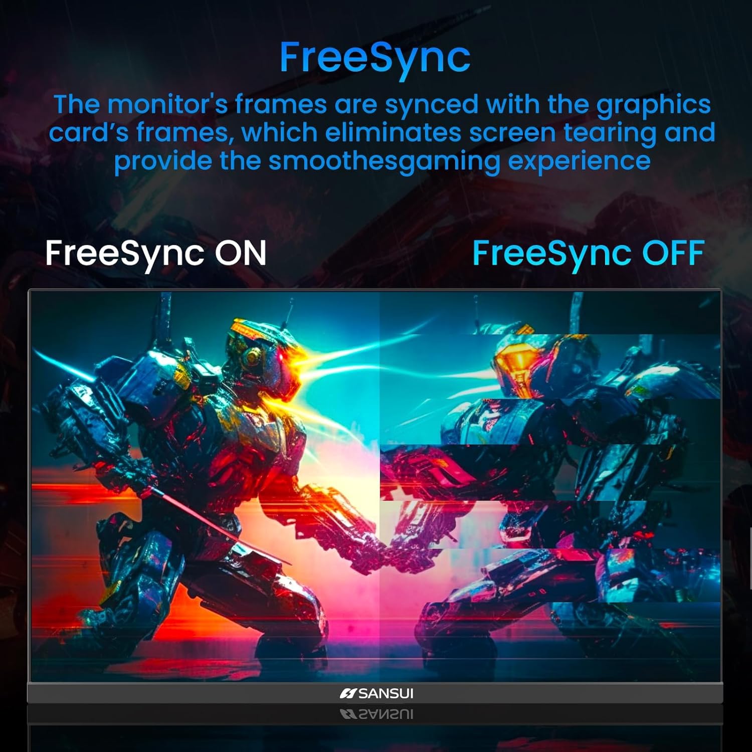 SANSUI 24 Inch Gaming Monitor 180Hz, DP 1.4 & HDMI 2.0 Ports High Refresh Rate Computer Monitor, Racing FPS RTS Modes, 1ms Response Time 110% sRGB (ES-G24F4, HDMI Cable Included) - Image 4