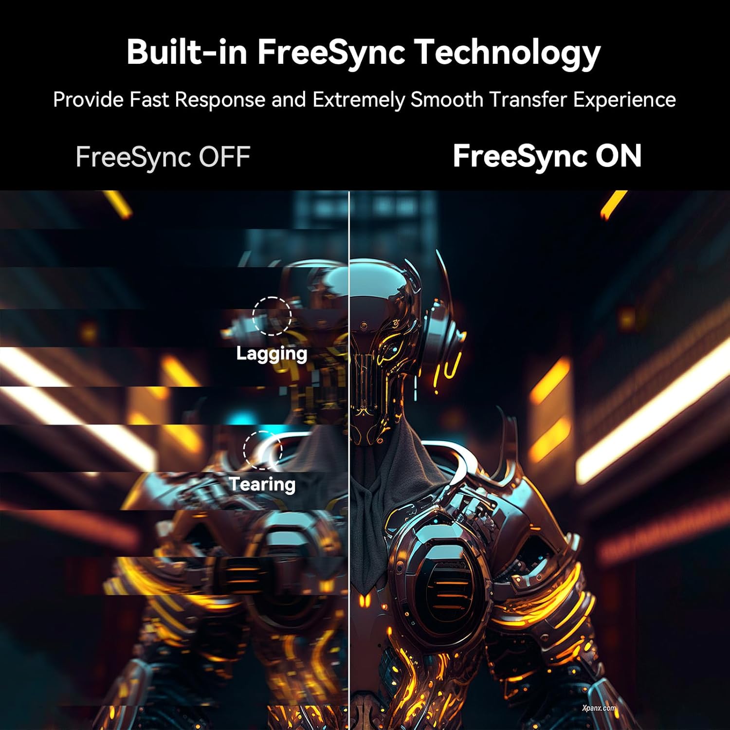 SANSUI 32 Inch Curved 240Hz Gaming Monitor High Refresh Rate, FHD 1080P Gaming PC Monitor HDMI DP1.4, Curved 1500R, 1Ms MPRT, HDR,Metal Stand,VESA Compatible (ES-G32C3F DP Cable Incl.) - Image 3