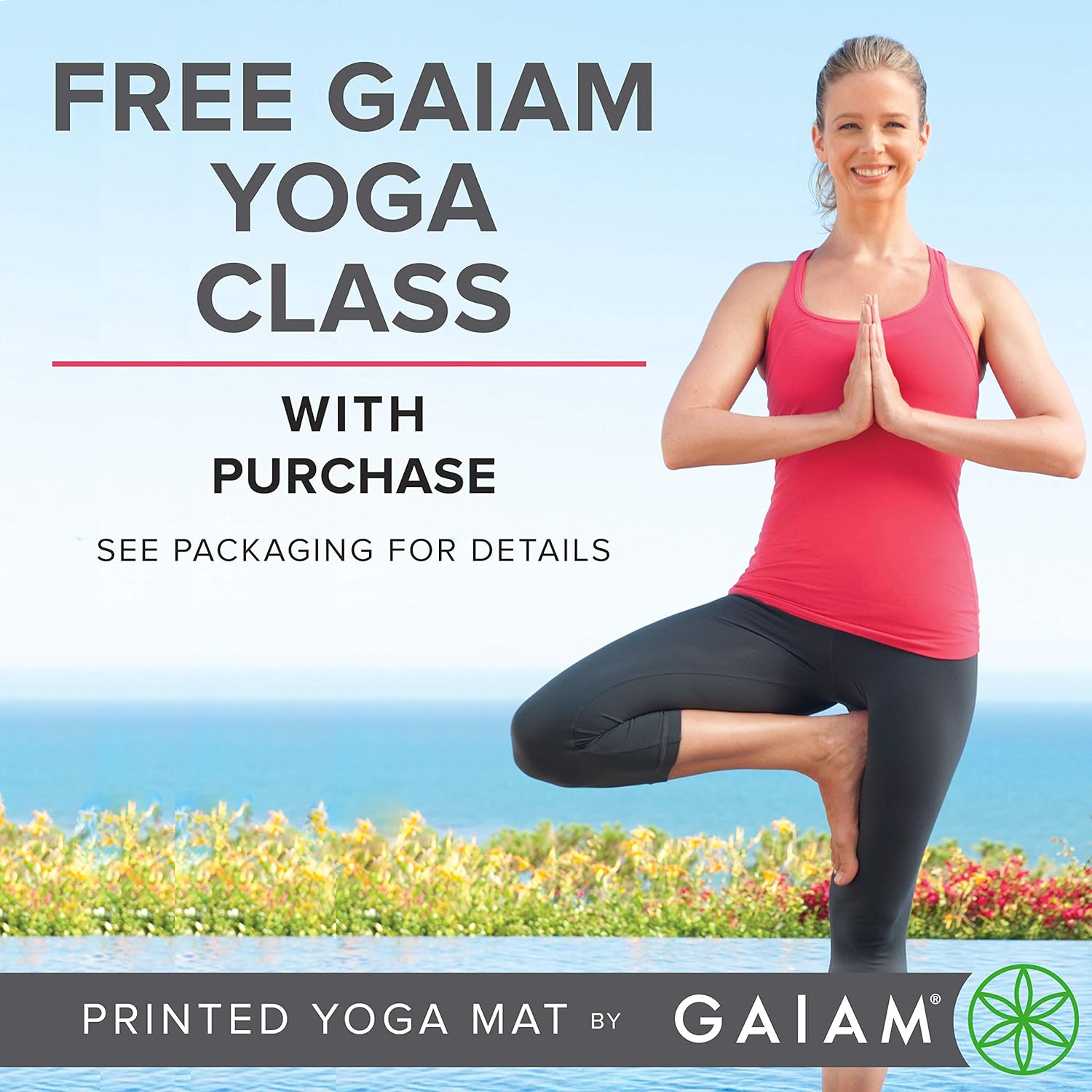 Gaiam Yoga Mat - Premium 6mm Print Reversible Extra Thick Non Slip Exercise & Fitness Mat for All Types of Yoga, Pilates & Floor Workouts (68" x 24" x 6mm Thick) - Image 5